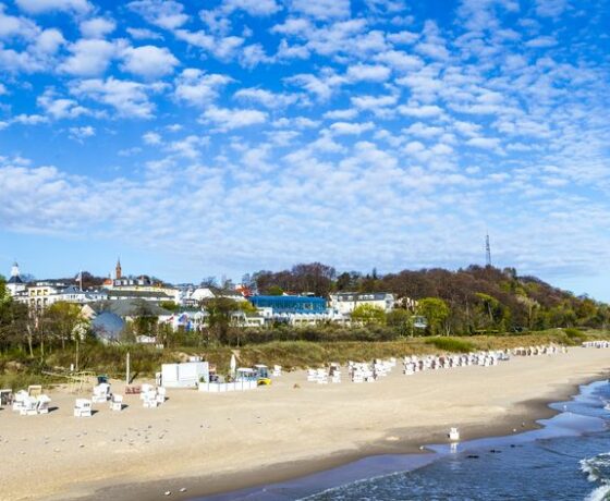 Strand vom Wasser aus