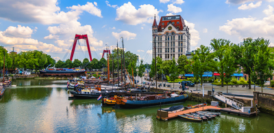 Panorama von Rotterdams altem Hafen