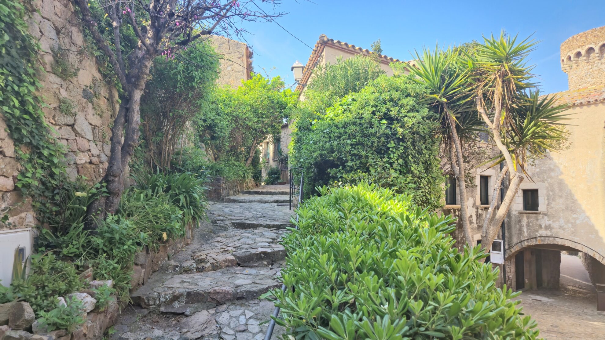 Steinweg zwischen Häusern