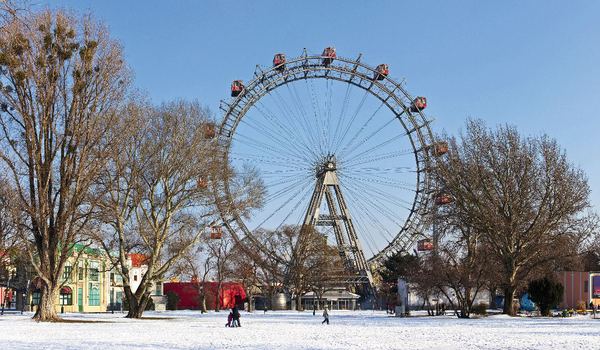 Riesenrad in Wien im Winter