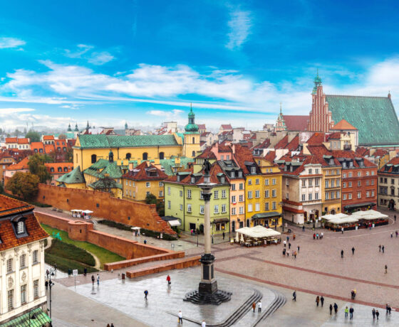 Bunte Häuser in Warschau